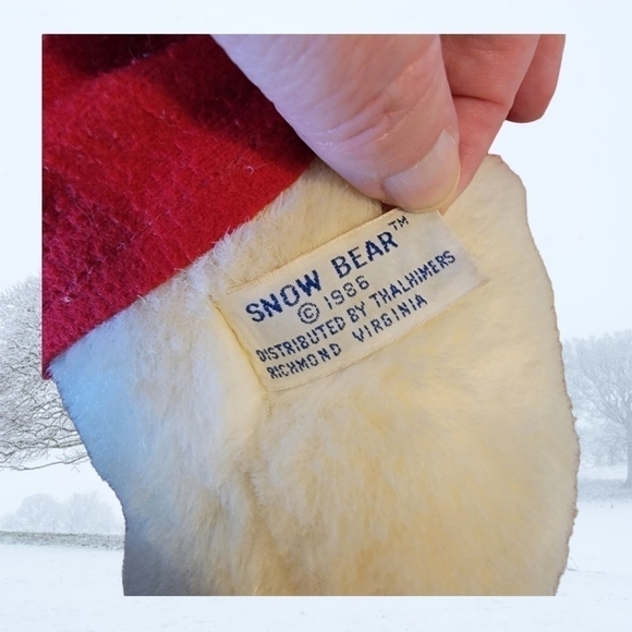 VINTAGE THALHIMERS 20" Snow Bear Teddy 1986 Plush - Picture 4 of 5